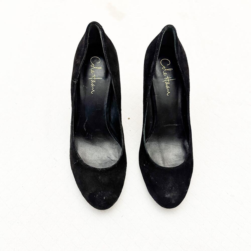 Cole Haan Black Sport Soles Round Toe Suede Leather Pumps Size 8